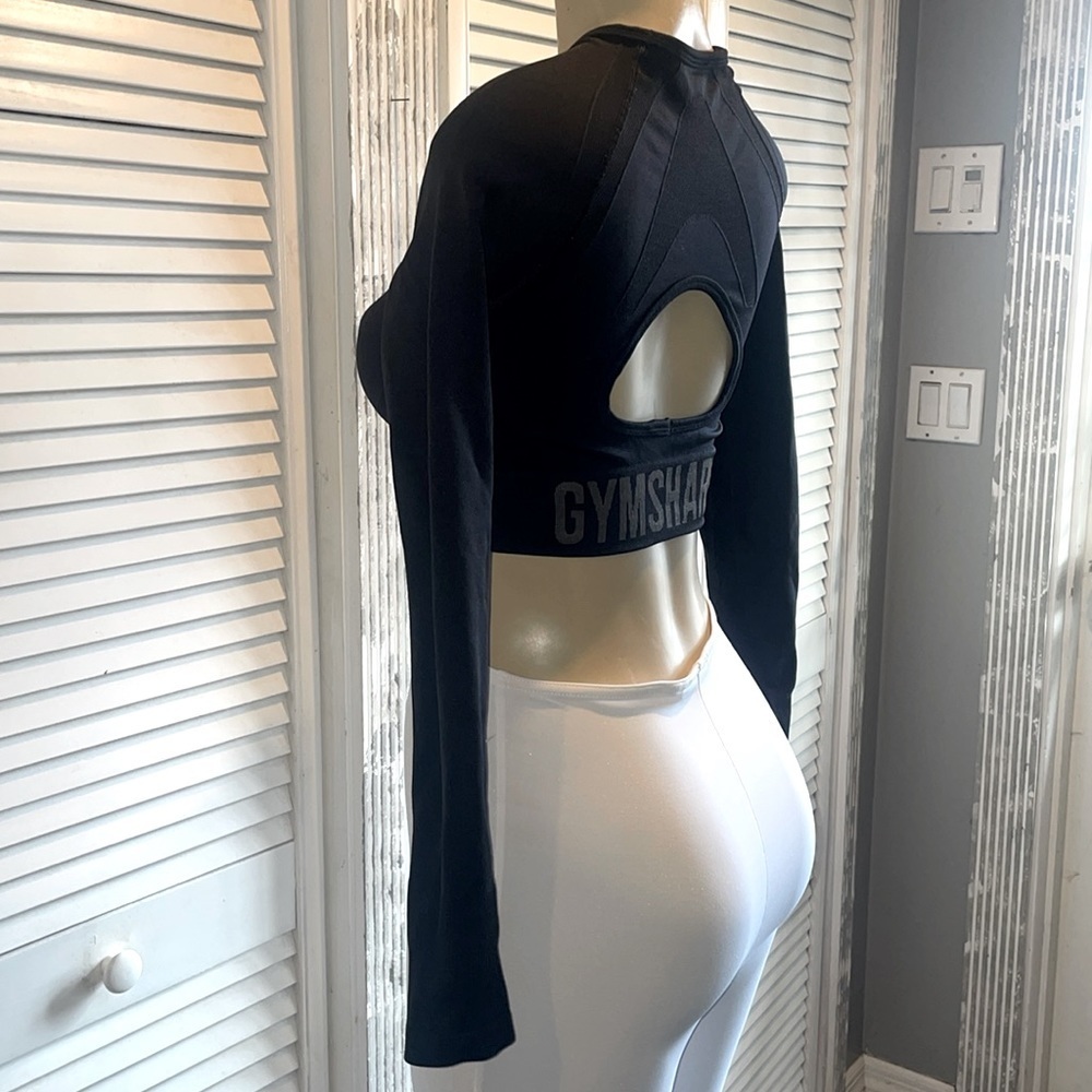 Gymshark FLEX SPORTS LONG SLEEVE CROP TOP size Small. - Picture 8 of 9